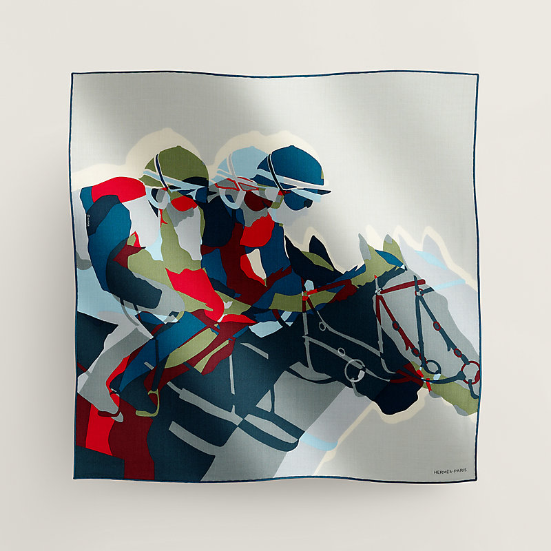 Course Cinetique scarf 65 - Blue | Hermès USA